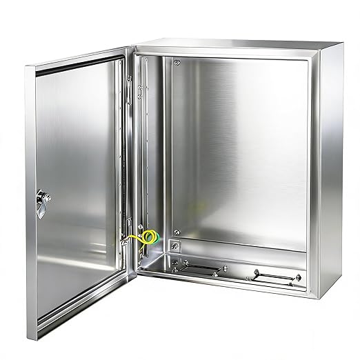 Electrical Enclosure 12x8x6, 304 Stainless Steel Enclosure IP66 Waterproof and