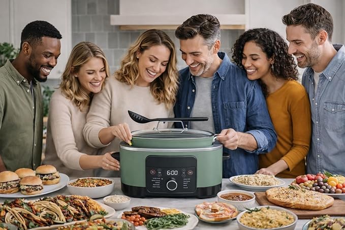 8.5 Quart Large Capacity Multi Cooker, Programmable Electric Pot