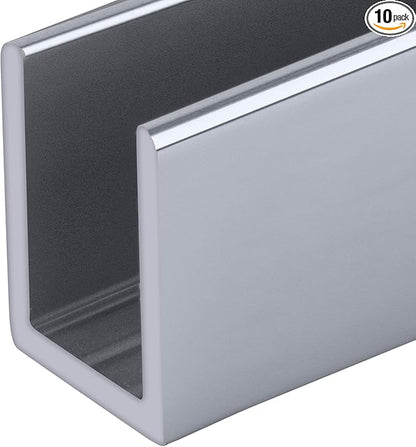 Brixwell SDCD38BA-XCP10 Brite Anodized 3/8" Fixed Panel Shower Door Deep