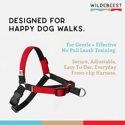 No Pull Dog Harness | Comfortable Training Harnesses | Effective No Pull Harness Design | Ideal for Small Dog and Puppy | 4-Point Adjustable (XS - 15~20 inch Girth, Red)