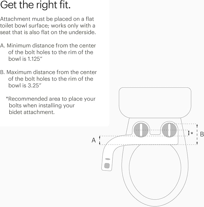 Brondell FSP-150 FreshSpa Thinline Precision Essential Bidet Attachment