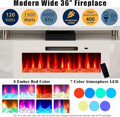 AMERLIFE Fireplace TV Stand