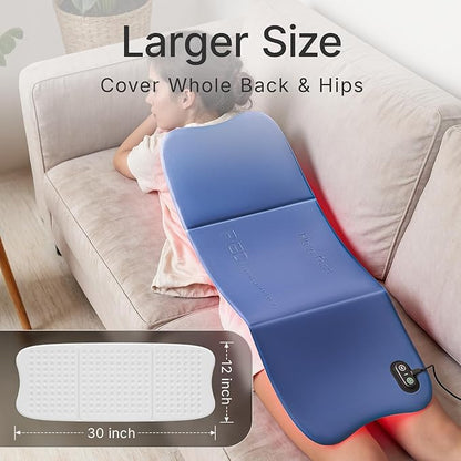 Red Light Therapy Pad for Body – 30"x12" Large 660nm & 850nm Infrared Light