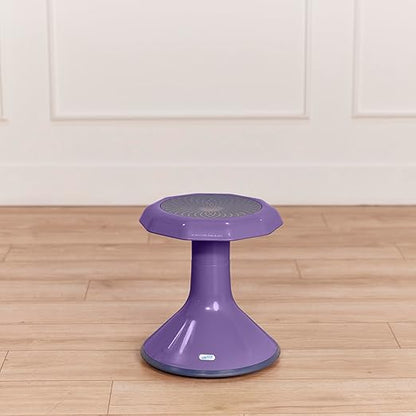 ECR4Kids ACE Active Core Engagement Wobble Stool, 15-Inch Seat Height, Flexible Seating, Eggplant