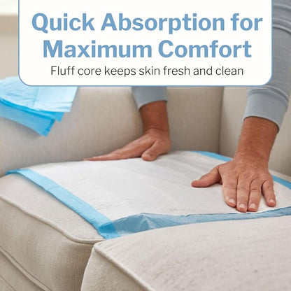 McKesson Underpads Bed Pads, Elderly, Light Absorbency, 17 x 24 in, 300 ct | and Baby, Pee Pads