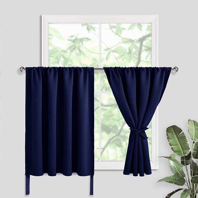 JIUZHEN Short Blackout Curtains