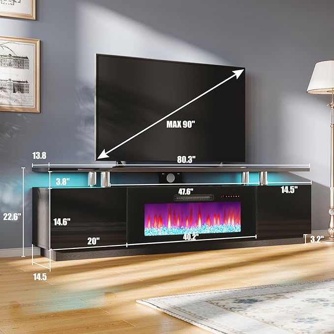 AMERLIFE Fireplace TV Stand