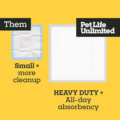 Pet Life Unlimited Heavy Duty 3XL Puppy Pads for Dogs, Potty Training Pee Pads, 26 Count, 36" x 36", Leak-Proof, Super Absorbent, Quick-Dry, Odor Control Clover Leaf Scent, Made in USA