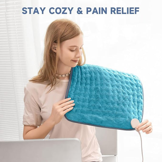 Electric Heating Pad for Seniors, Moist Heat Option, Auto Shut-Off & Washable
