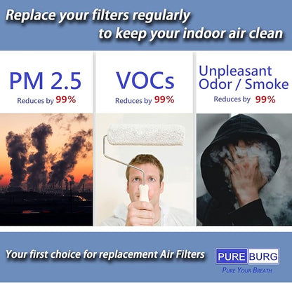 PUREBURG Replacement Filter Compatible