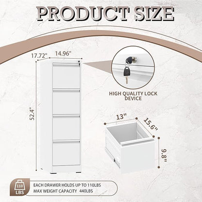 File Cabinet, 4 Drawer File Cabinet