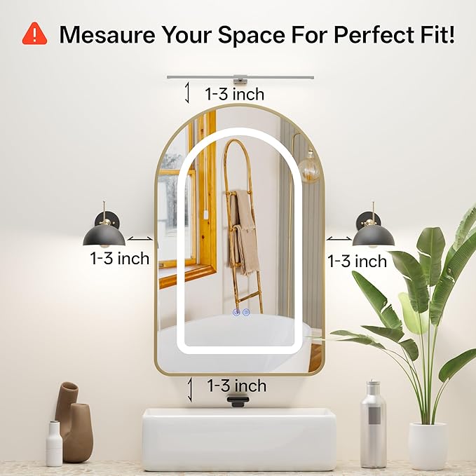 LED Arched Bathroom Medicine Cabinet