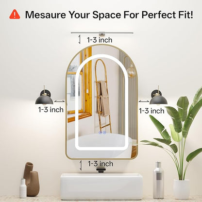 LED Arched Bathroom Medicine Cabinet