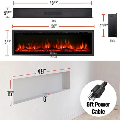 Westinghouse 50 Inch Electric Fireplace Heater, Compatible