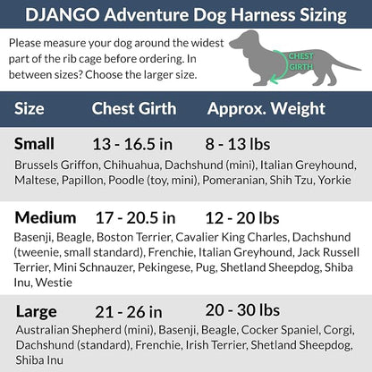Adventure Dog Harness - Stylish and Durable Small Dog Harness for Outdoor Adventures and Everyday Wear - Forest Green Neoprene Adjustable Harness for Dogs with Reflective Piping & Brass D-Ring