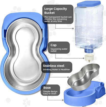 HWONMTE Portable Automatic Cat Feeder and Water Dispenser
