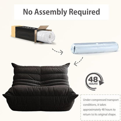 Selyteramy Oversized Bean Bag Chairs for Adults, Giant Beanbag Chair with Memory Foam, Comfy Lounge Chair Lazy Sofa for Apartment, Living Room, Bedroom, Office(Teddy Fabric)