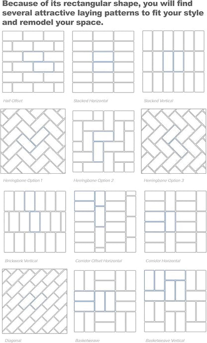 AULIGET 100-Piece Peel and Stick Backsplash Wall Tiles, Laundry Room