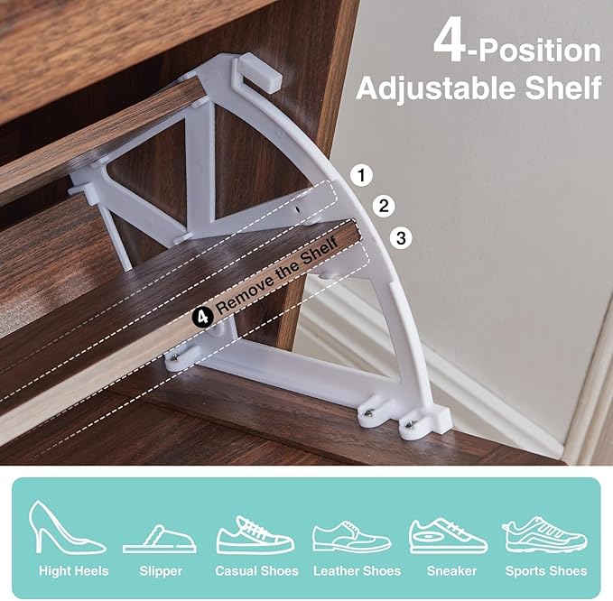 Shoe Storage Cabinet, Farmhouse Shoe Organizer