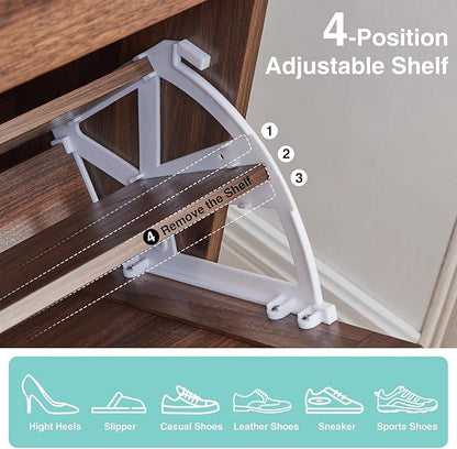 Shoe Storage Cabinet, Farmhouse Shoe Organizer