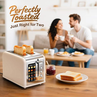 2 Slice Easy Touch Screen Toaster, Stainless Steel Toaster