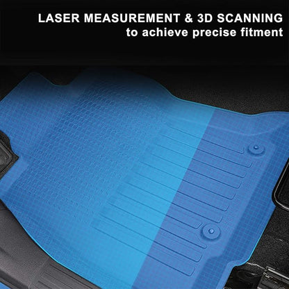 KIWI MASTER Floor Mats for 2019-2024 Subaru Forester Replace OEM J501SSJ030 All Weather Mat Front & 2nd 2 Row Seat TPE Slush Liners Black
