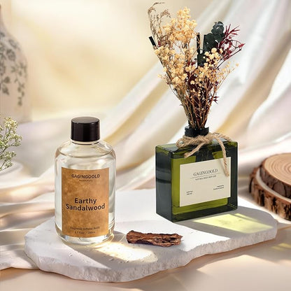 Earthy Sandalwood Scented Reed Diffuser Oil Refill