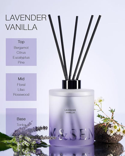 M&SENSE Lavender Vanilla Reed Diffuser Set
