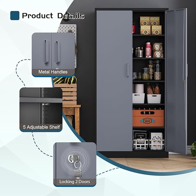 MIIIKO Metal Storage Cabinet
