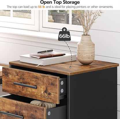HOOBRO 7-Drawer File Cabinet, Wooden Office Cabinet