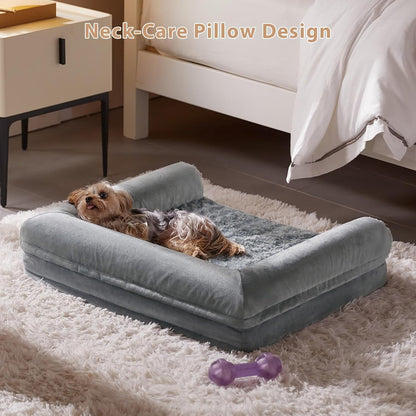 BFPETHOME Dog Beds for Large Dogs, Orthopedic Dog Bed for Medium Large Dogs,Big Waterproof Couch Pet Bed with Removable Washable Cover
