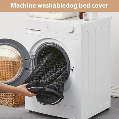 WNPETHOME Orthopedic Washable Dog Bed Large for Senior Dog Cozy Sleep | Waterproof Big Soft Dog Couch Sofa Bed for Dogs Relax with Removable Cover Supportive Comfort Pet Bed Black 36x27 Inch