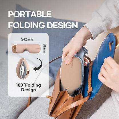 HubiCare Eye Massager with Heat, and Music Helps Relieve Strain, Dark Circles