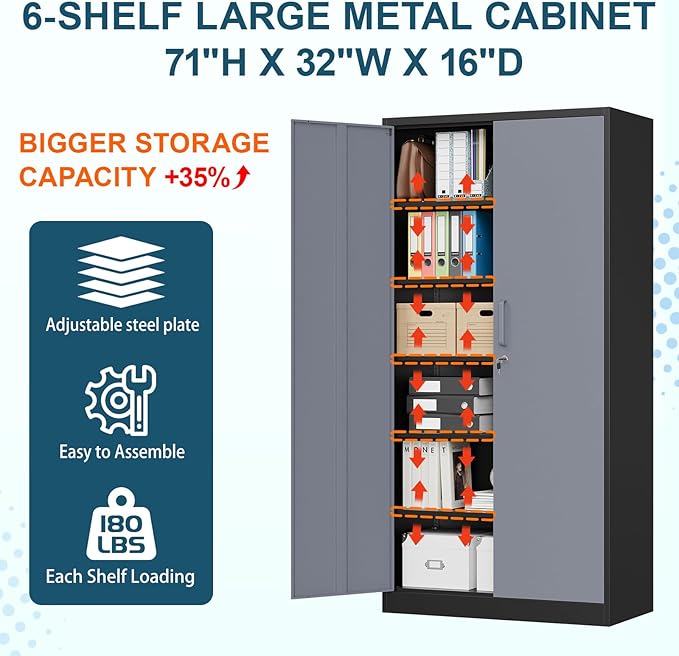 MIIIKO Metal Storage Cabinet