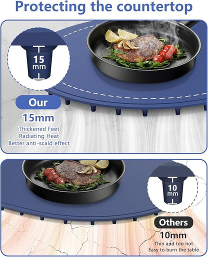 Warming Mat for Food with Adjustable Temperature Timer, 10S Fast Heating