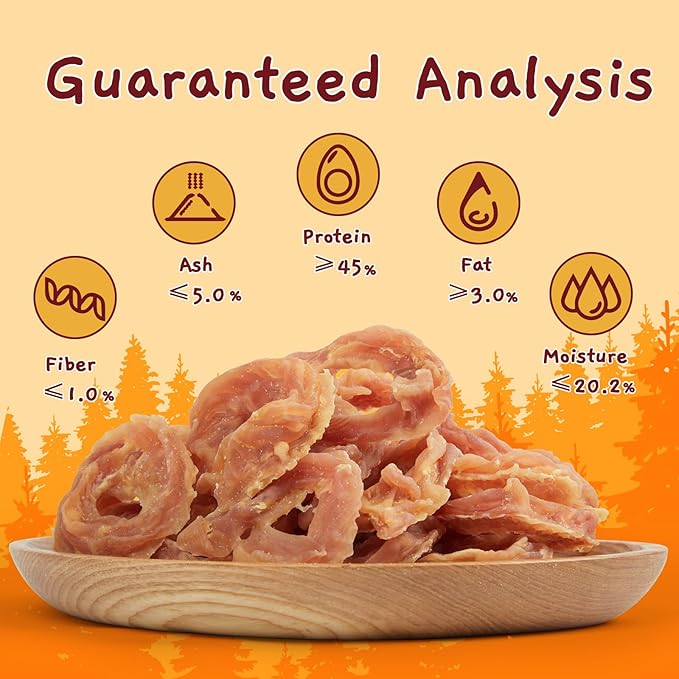 Jungle Calling Chicken Rings Dog Treats, Slow Roasted Chicken Jerky, Rawhide Free Dog Chews, High Protein Training Treats, Hip and Joint Health with Glucosamine, 10.6 oz