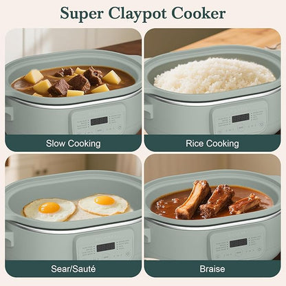 MAGNIFIQUE 4 Quart Programmable Casserole Slow Cooker, 8-in-1 Multi Cooker