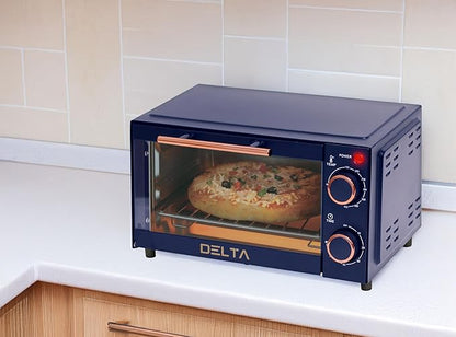 9L Toaster Oven, Small Countertop Electric Oven 750W, 60-Min Timer Auto Shut-Off