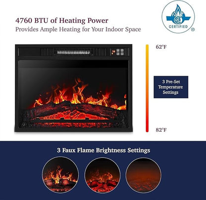 72" Electric Fireplace with Mantel and Cabinets, Fireplace TV Stand