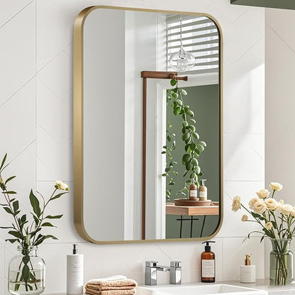 Gold Mirror, 30x36 Inch Framed Rectangle Mirror