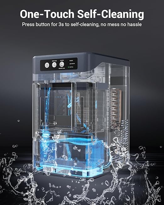 44 lbs/Day Nugget Ice Maker Countertop, Pebble Ice Machine