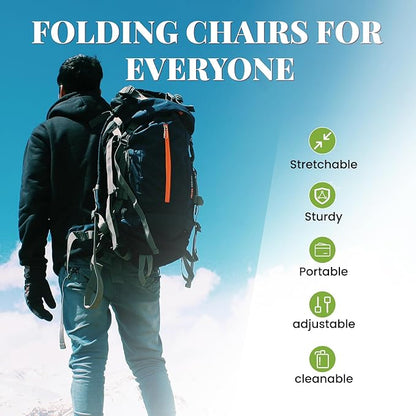 FXKS 2 Pack Upgraded Collapsible Stool with Cushion, Thickened Retractable Folding Stool Max Load Capacity 400lbs, Portable Telescoping Stools for Camping Fishing Outdoor Hiking BBQ -Green