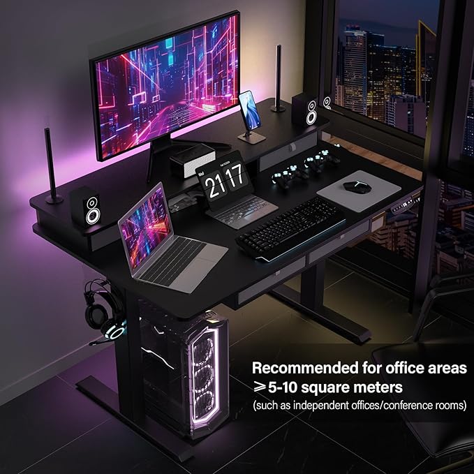48 * 30 Inches Electric Standing Widened Desk Adjustable Height