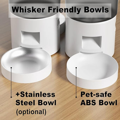 Automatic Cat Feeder for 2 Cats, 4.2L Dual Food Dispenser, Portion Control