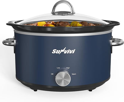 Sunvivi 4 Quart Slow Cooker & Mini Food Warmer