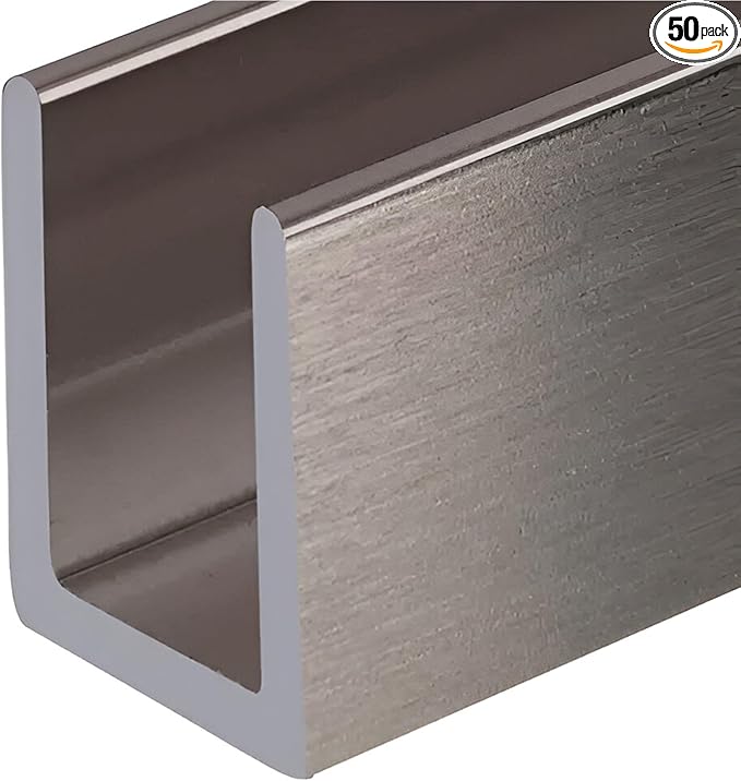 Brixwell SDCD38BN-CCP72-XCP50 Brushed Nickel 3/8" Fixed Panel Shower Door Deep