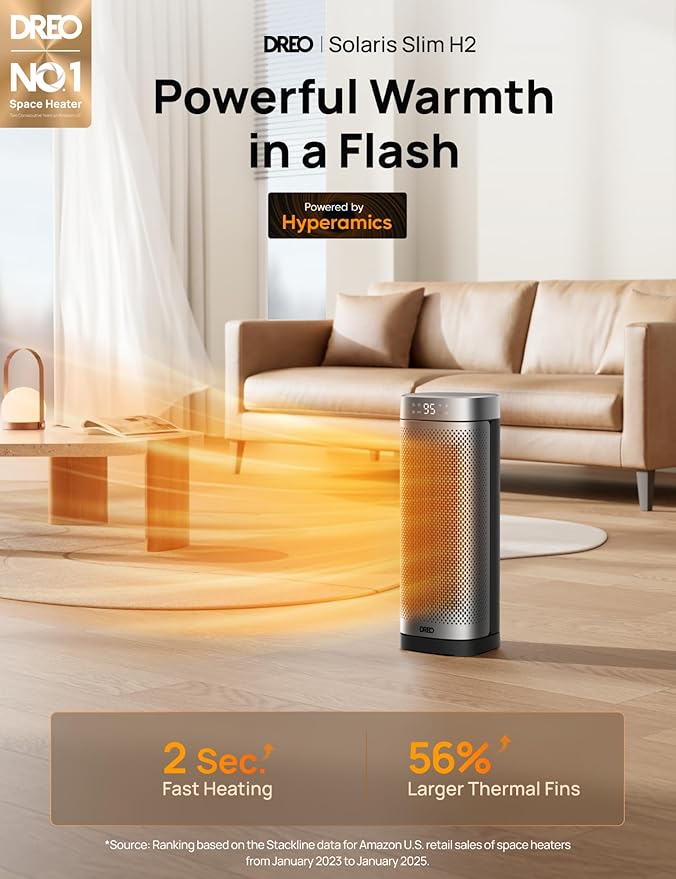 DREO Space Heaters for Indoor Use, Fast Heating Portable Heaters