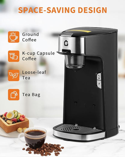 IDEALHOUSE Single Serve Coffee Maker, k Cup Compatibility, Auto Shut Off