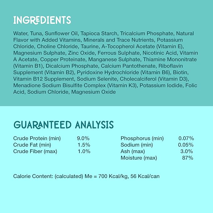 LOVE, NALA - Single Protein Tuna Flaked Wet Cat Food - Hydration Broth, Natural, Grain-Free, Non-GMO, No Gums, No Carrageenan, Human-Grade Tuna, Added Vitamins & Minerals - 2.8 oz, 12 Cans