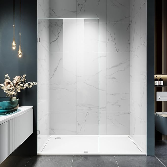 Shower Glass Panel, 30.5" W x 78.75" H Fixed Shower Screen Panel